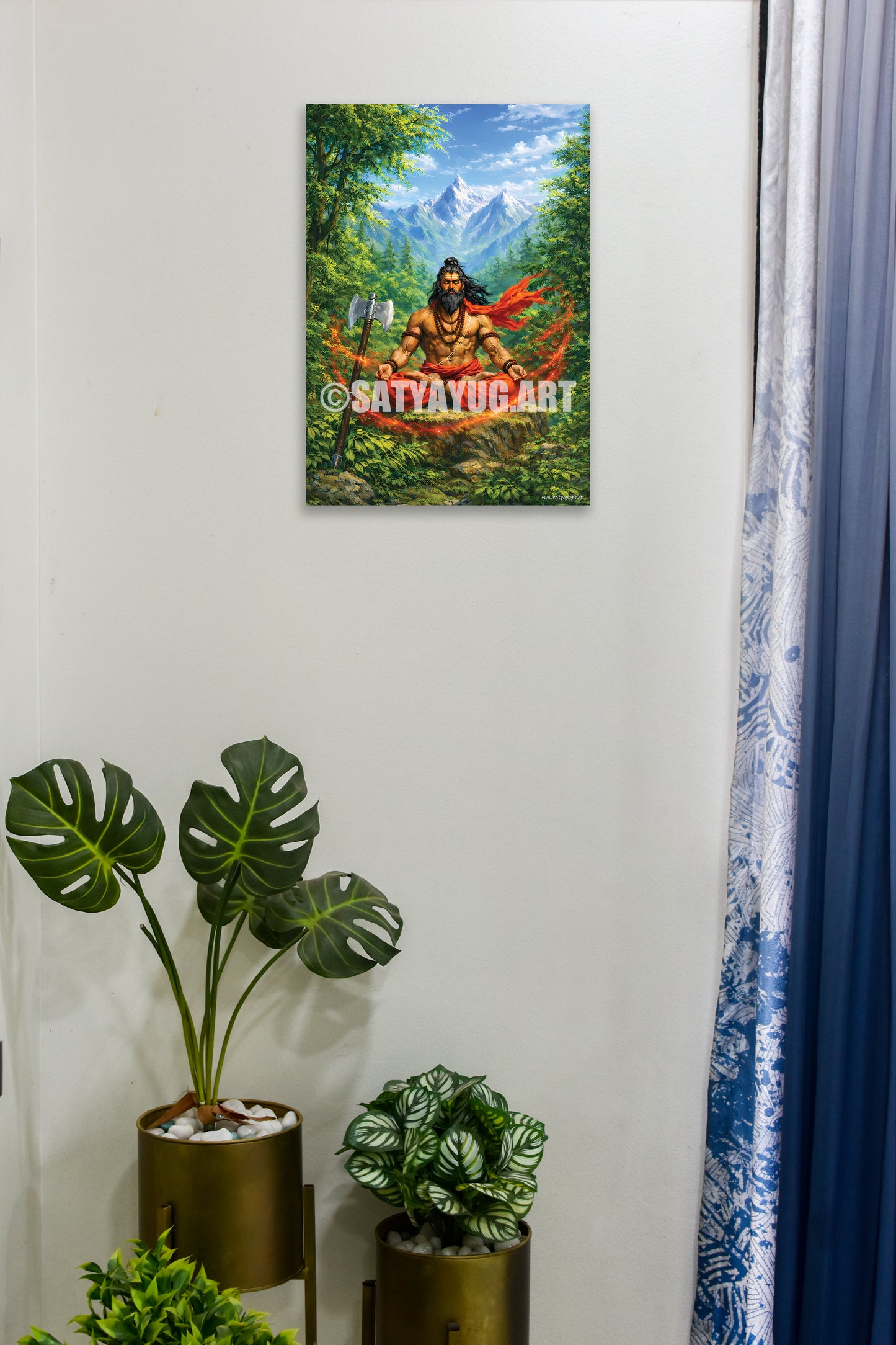 The Tapasvi Parshuram Poster | 'ध्यानमूलं गुरोर्मूर्तिः' | Jungle Meditation Form - 1 x 1.5 ft (Glossy)