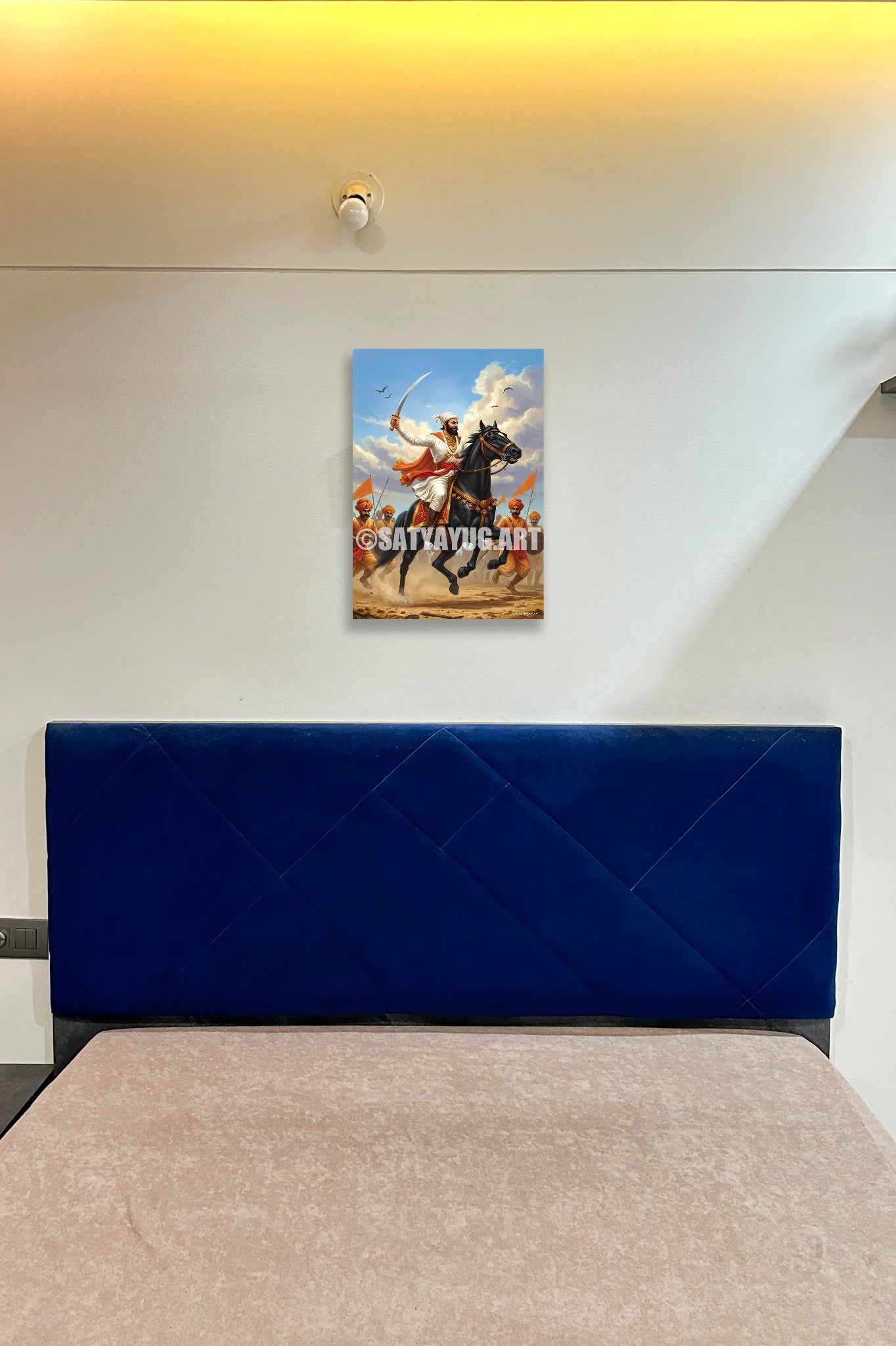 The Chhatrapati Shivaji Maharaj Poster | 'जय भवानी, जय शिवाजी' | Battle Charge Form - 1 x 1.5 ft (Glossy)