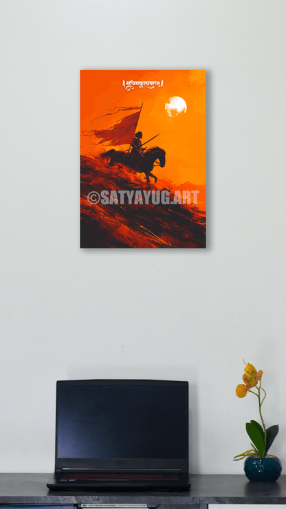 🛡️ The Maratha Pride Poster | 'क्षत्रियकुलावतंस छत्रपती शिवाजी महाराज' | Portrait - 1 x 1.5 ft (Glossy)