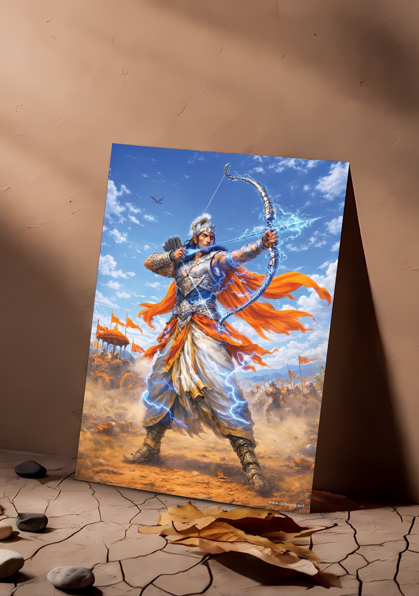The Mahayoddha Arjun Poster | 'न हि कर्तव्यं त्याज्यम्' | Gandiva Form - 1 x 1.5 ft (Glossy)