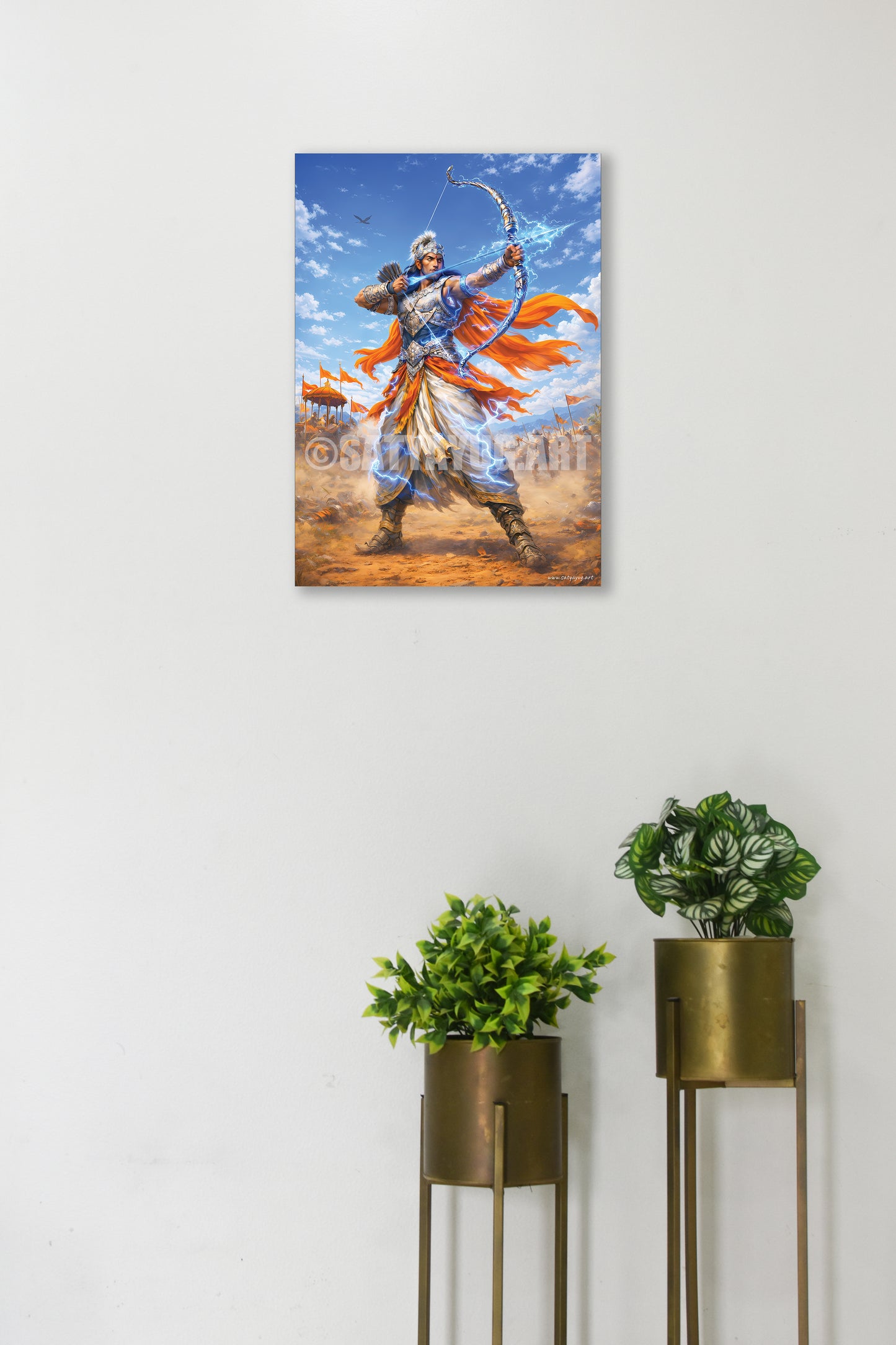 The Mahayoddha Arjun Poster | 'न हि कर्तव्यं त्याज्यम्' | Gandiva Form - 1 x 1.5 ft (Glossy)