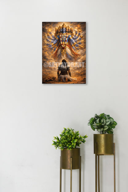 The Bhakt Arjun Poster | 'त्वमेव शरणं मम' | Vishnu Prarthana Form - 1 x 1.5 ft (Glossy)