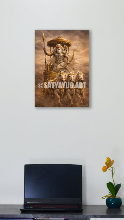 The Pitamah Bhishma Poster | 'अचल प्रतिज्ञा, अटल धर्म' | Rath Yoddha Form - 1 x 1.5 ft (Glossy)