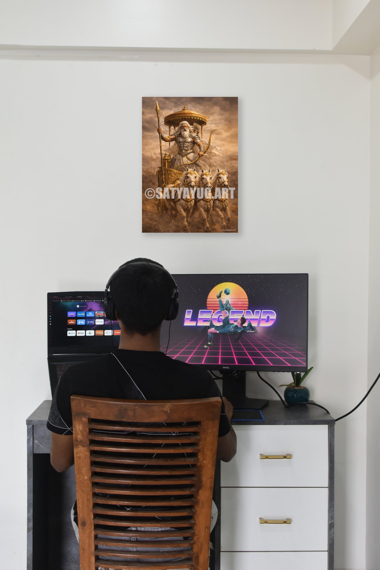 The Pitamah Bhishma Poster | 'अचल प्रतिज्ञा, अटल धर्म' | Rath Yoddha Form - 1 x 1.5 ft (Glossy)