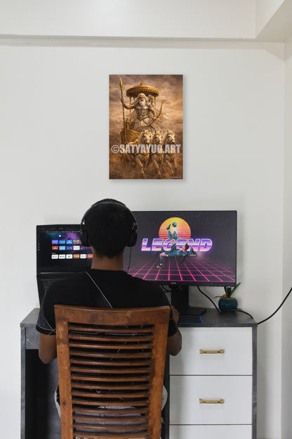 The Pitamah Bhishma Poster | 'अचल प्रतिज्ञा, अटल धर्म' | Rath Yoddha Form - 1 x 1.5 ft (Glossy)