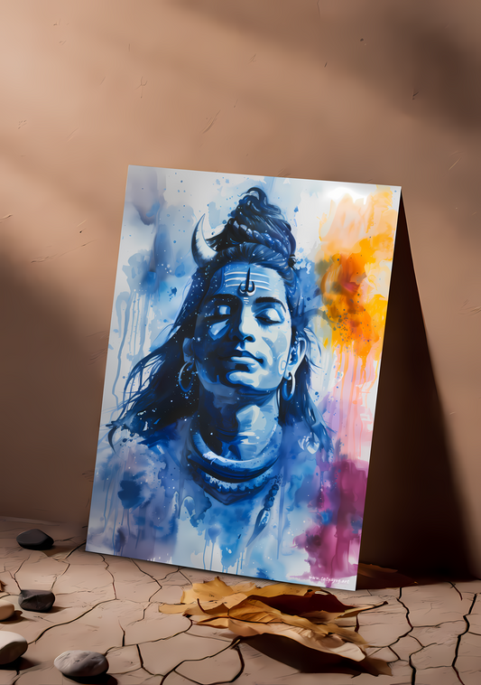 The Smiling Shiva Poster  | Portrait - 1 x 1.5 ft (Glossy)
