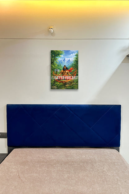 The Tapasvi Parshuram Poster | 'ध्यानमूलं गुरोर्मूर्तिः' | Jungle Meditation Form - 1 x 1.5 ft (Glossy)