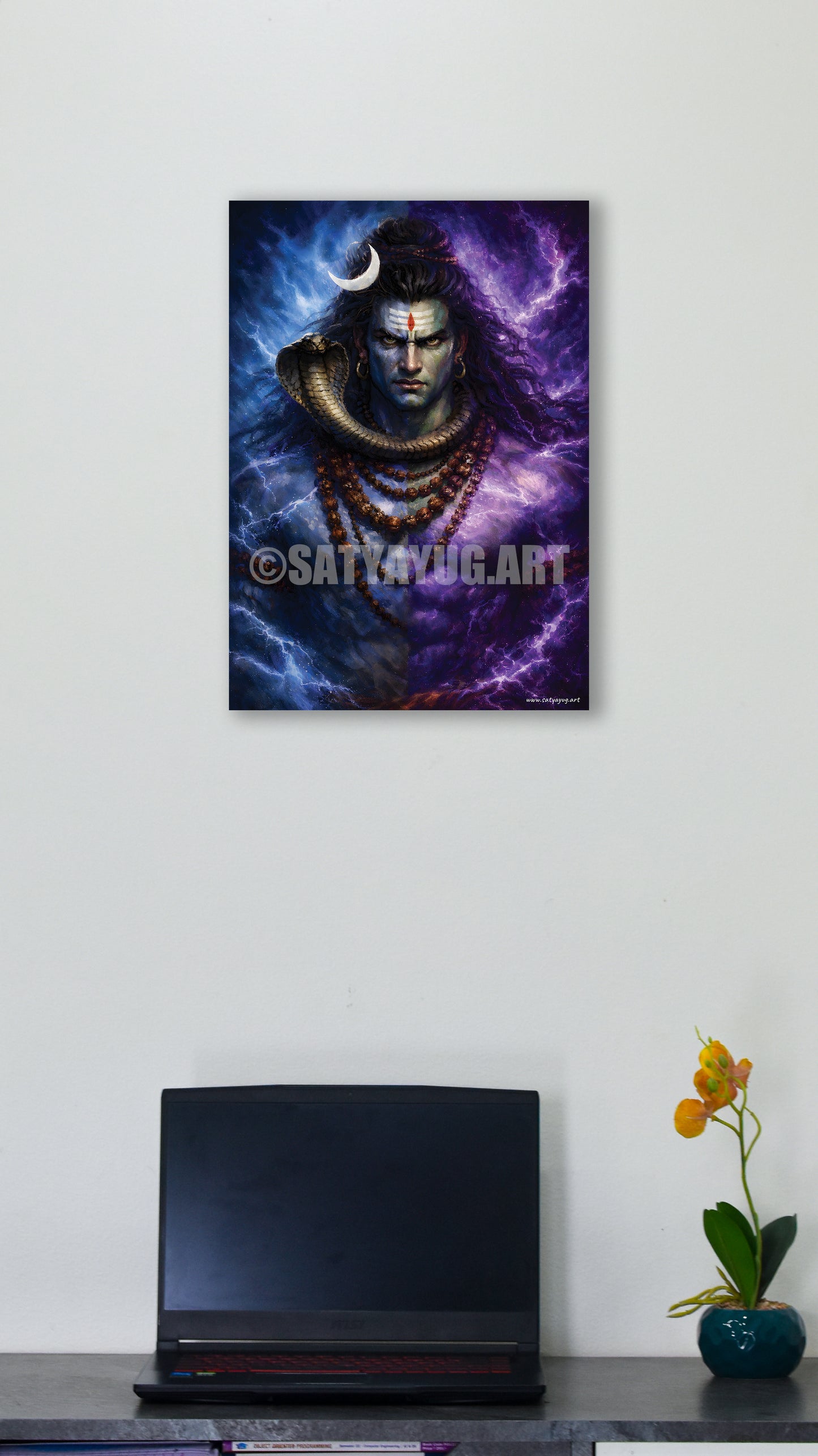 The Rudra Mahadev Poster | 'कालों के काल महाकाल' | Cosmic Energy Form - 1 x 1.5 ft (Glossy)