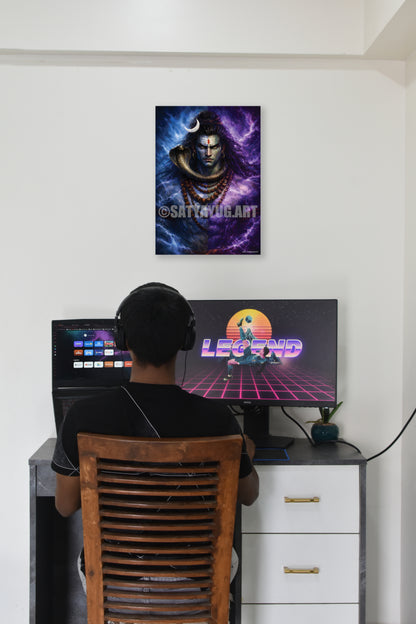 The Rudra Mahadev Poster | 'कालों के काल महाकाल' | Cosmic Energy Form - 1 x 1.5 ft (Glossy)